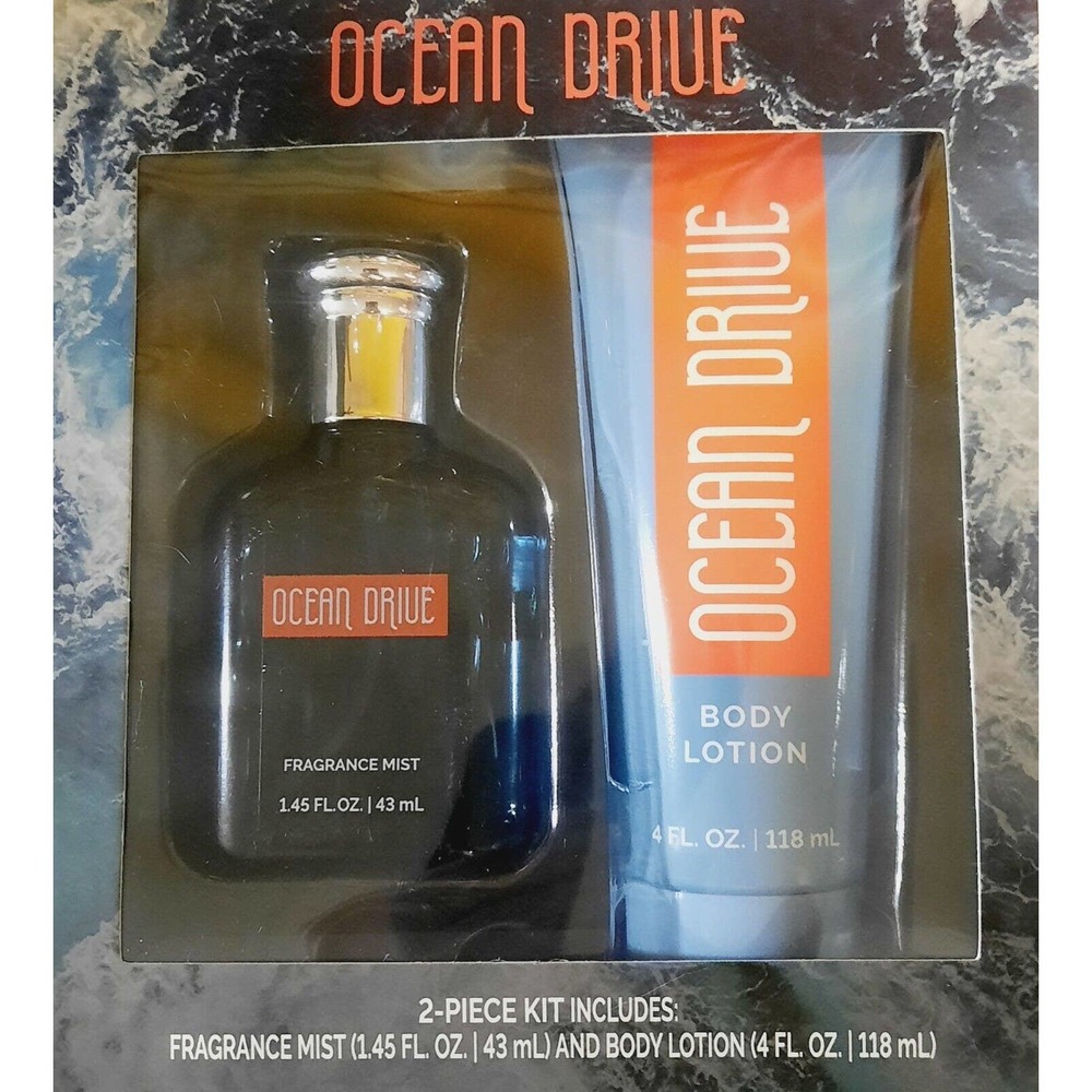 NOS OCEAN BLUE MEN'S 2-PIECE KIT-FRAGRANCE MIST AND BODY LOTION